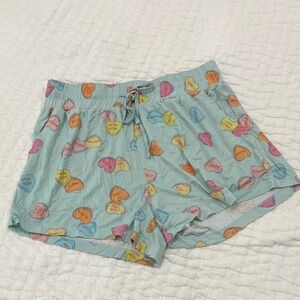 Coco moon women’s candy heart pajama shorts